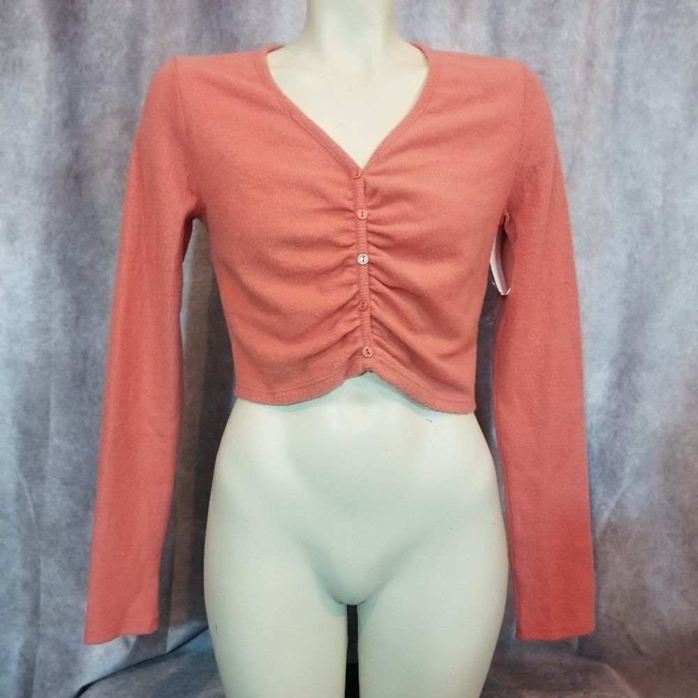 5/$25 Summer Sale!!!‎ Abound Coral Ruched Top Size Medium - Picture 2 of 5